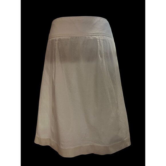 Grace Elements Skirt WOMEN SM Petite White Button Front A-Line Pockets RESORT - Picture 5 of 6